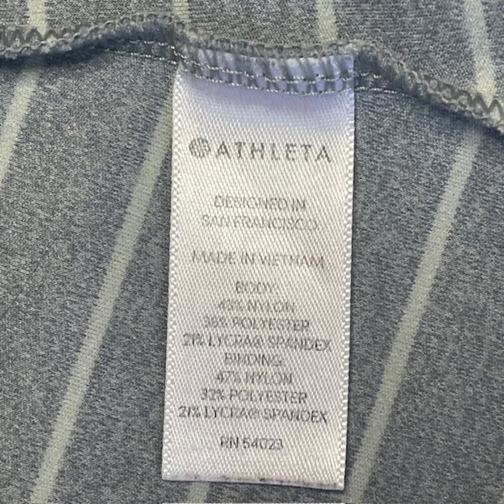 ATHLETA Gray Striped Inversion Racerback Tank Top - Size Medium - Picture 7 of 8